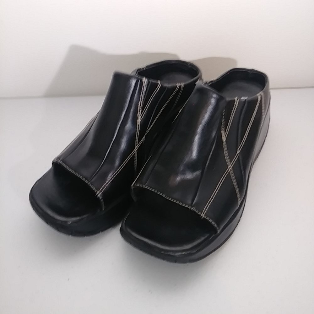 Open Toe Leather Clog Sandals 6.5 Wanted NWOB